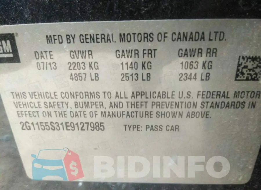 2G1155S31E9127985 Photo# 9