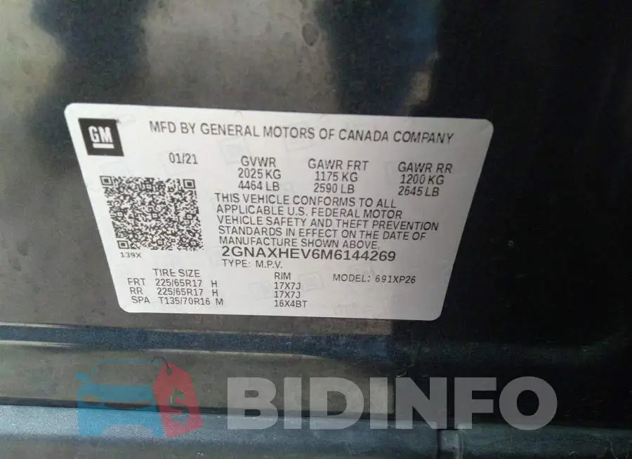 2GNAXHEV6M6144269 Photo# 9