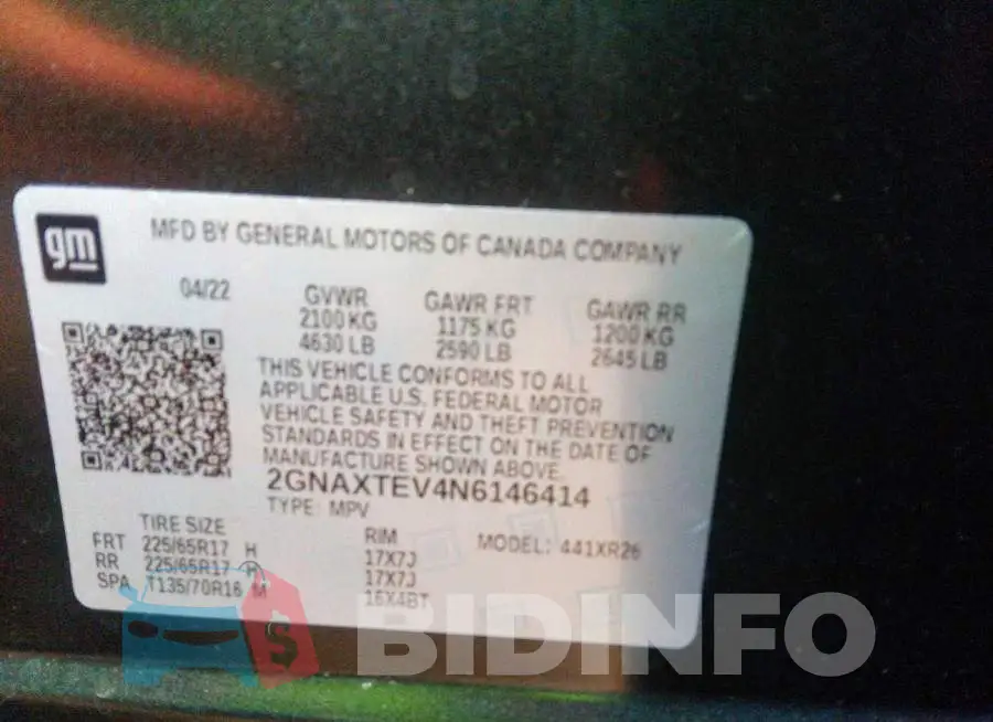 2GNAXTEV4N6146414 Photo# 9