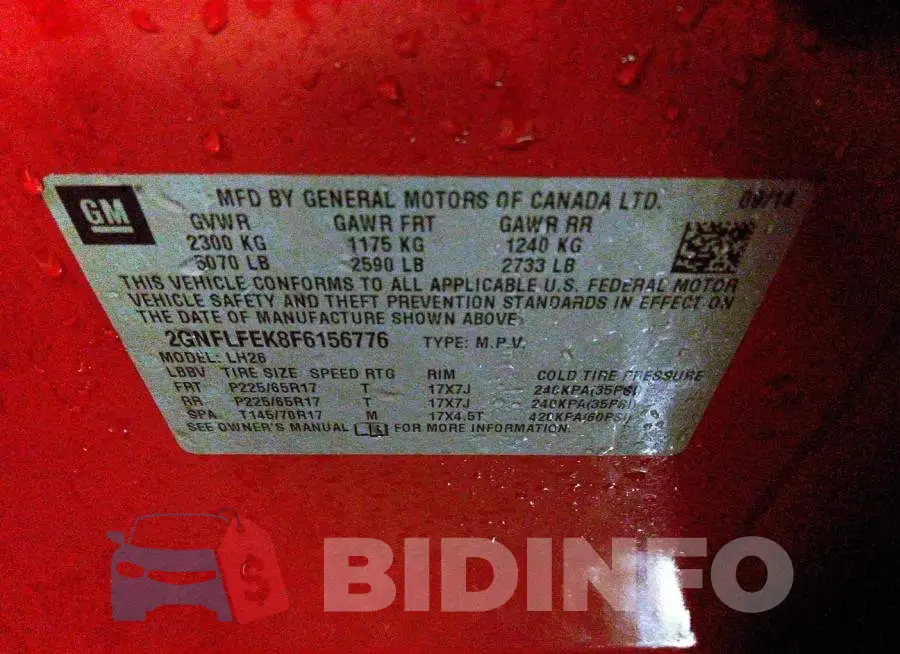 2GNFLFEK8F6156776 Photo# 9