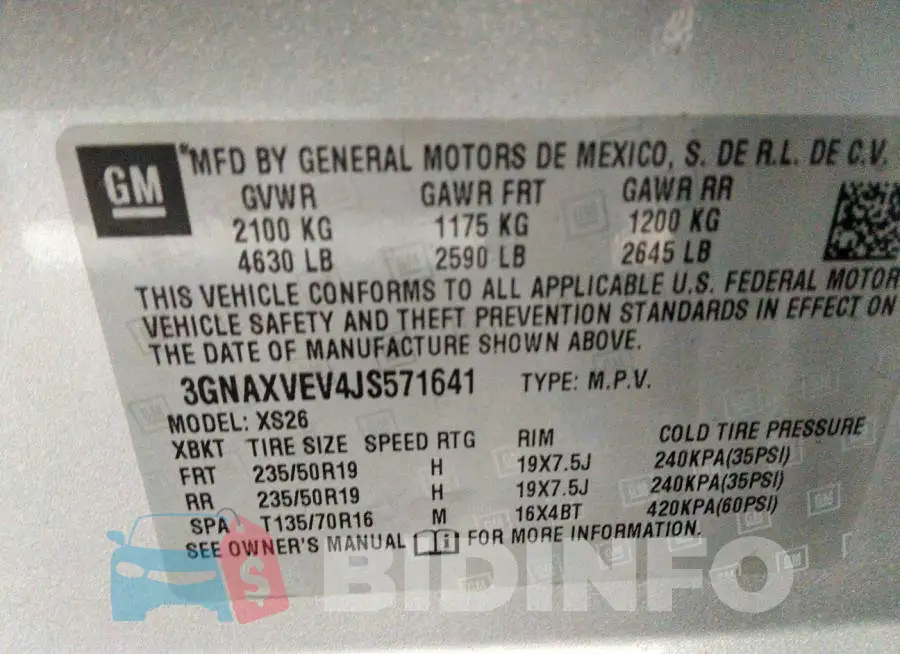 3GNAXVEV4JS571641 Photo# 9