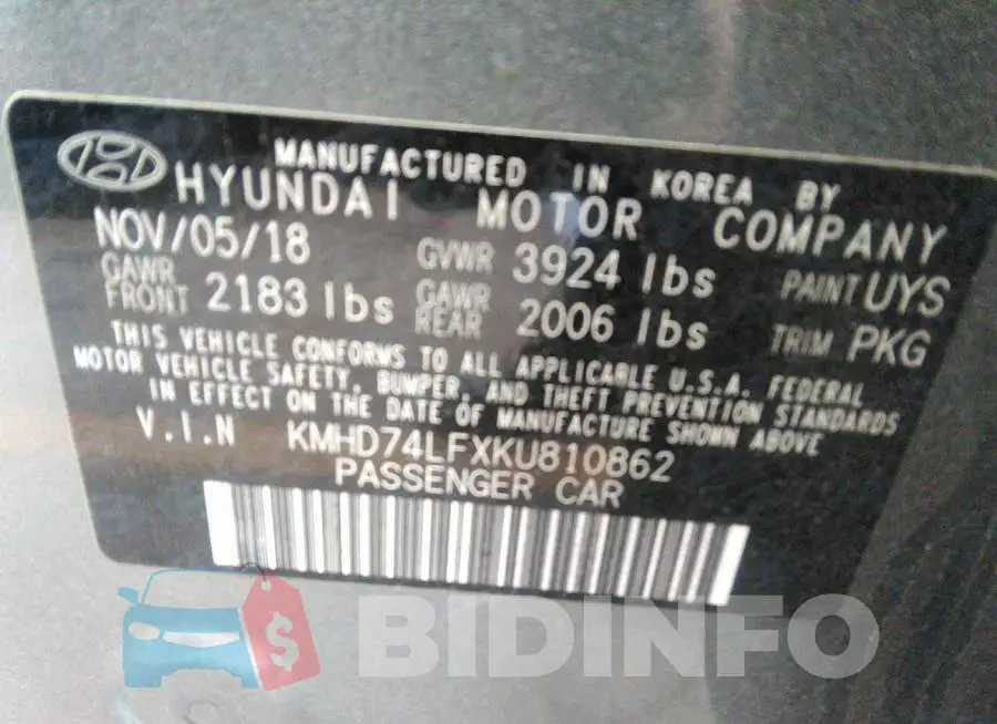 KMHD74LFXKU810862 Photo# 9