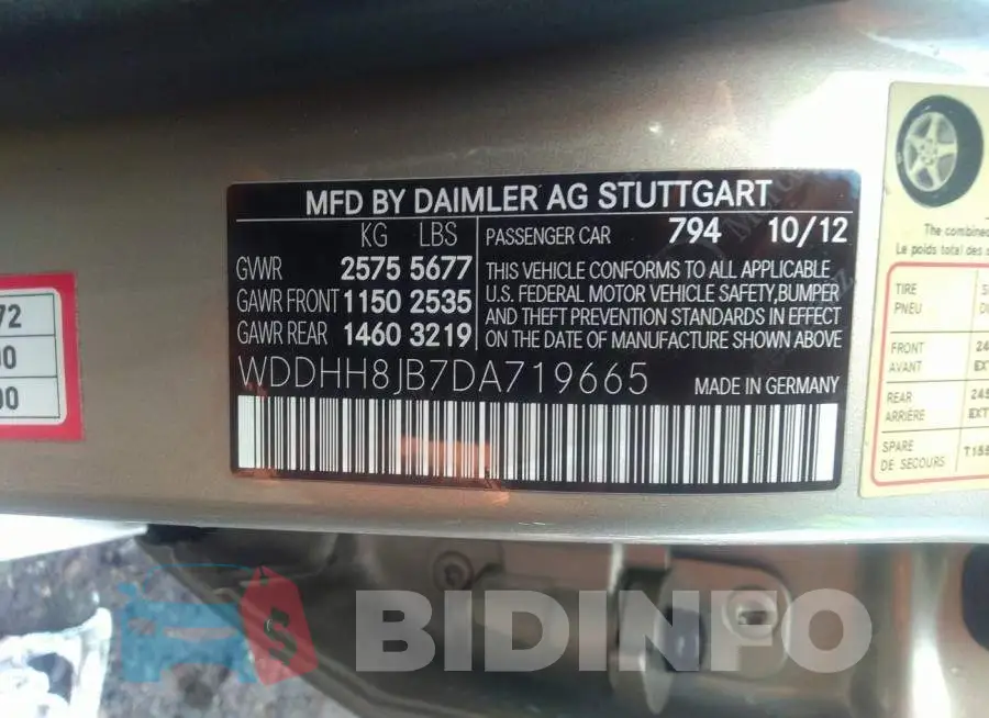 WDDHH8JB7DA719665 Photo# 9