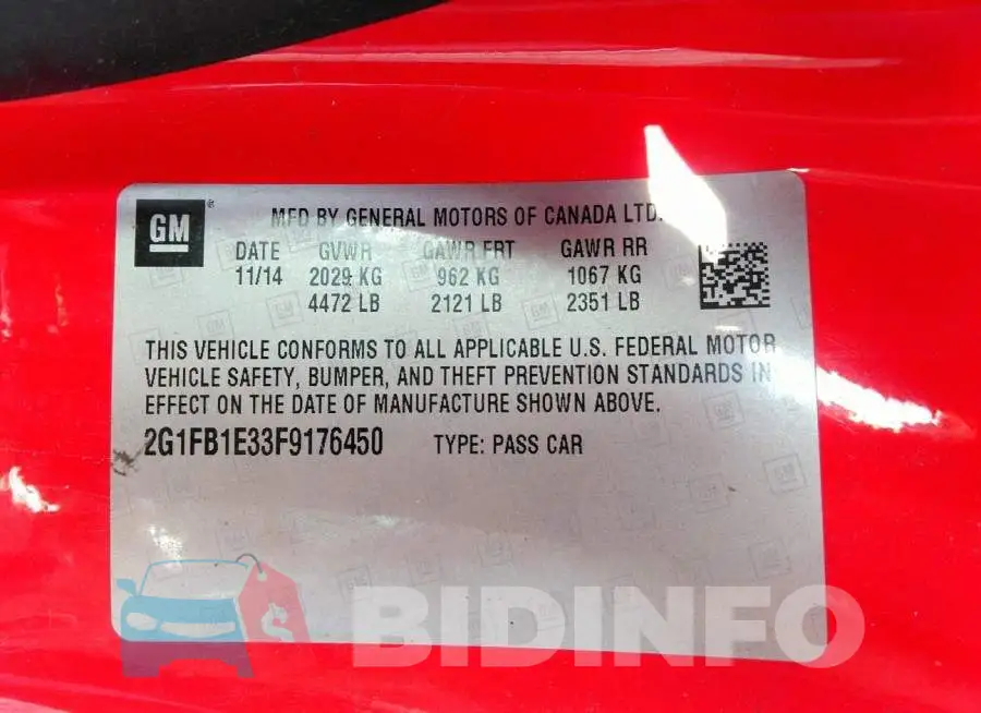 2G1FB1E33F9176450 Photo# 9