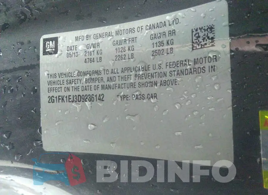 2G1FK1EJ3D9236142 Photo# 9