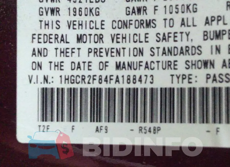 1HGCR2F84FA188473 Photo# 9