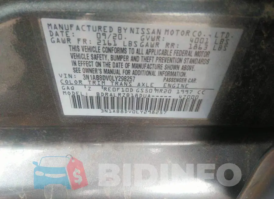 3N1AB8DV0LY298257 Photo# 9