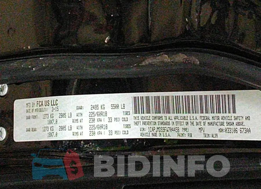 1C4PJMDS9FW704458 Photo# 9