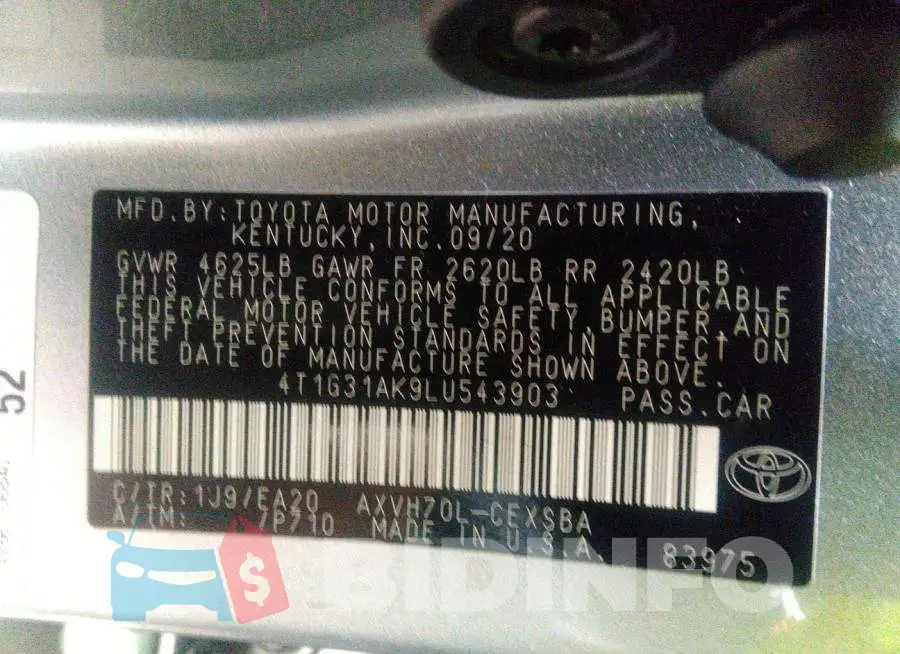 4T1G31AK9LU543903 Photo# 9