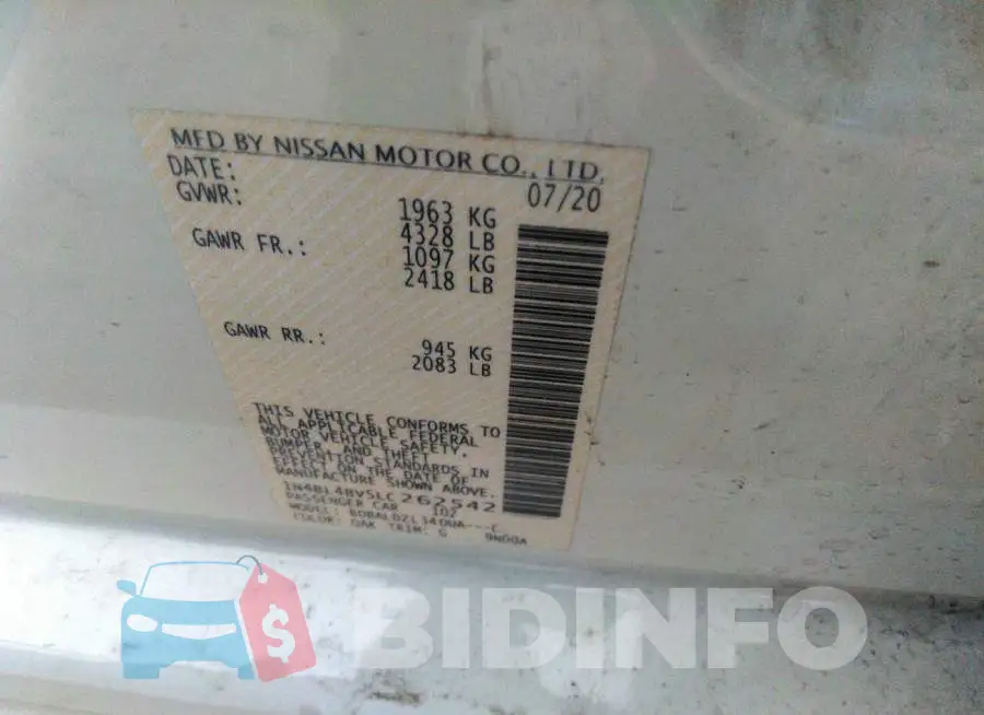 1N4BL4BV5LC262542 Photo# 9