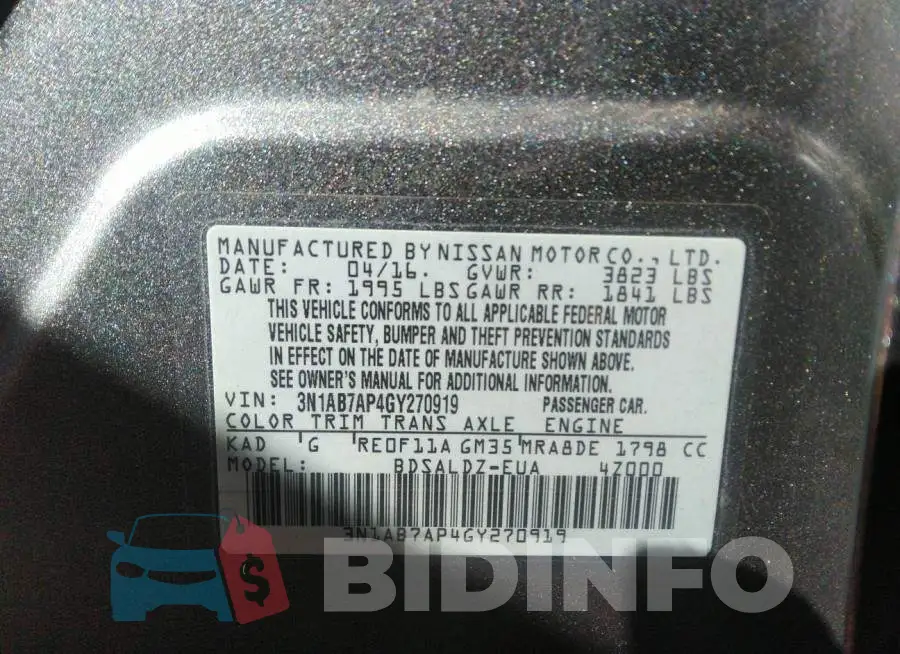 3N1AB7AP4GY270919 Photo# 9
