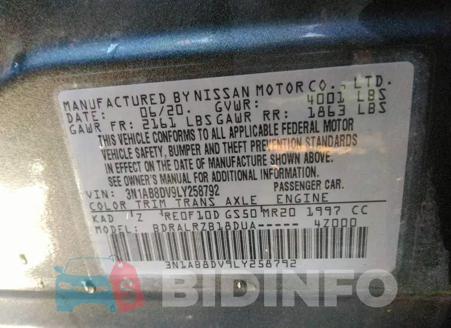 3N1AB8DV9LY258792 Photo# 9