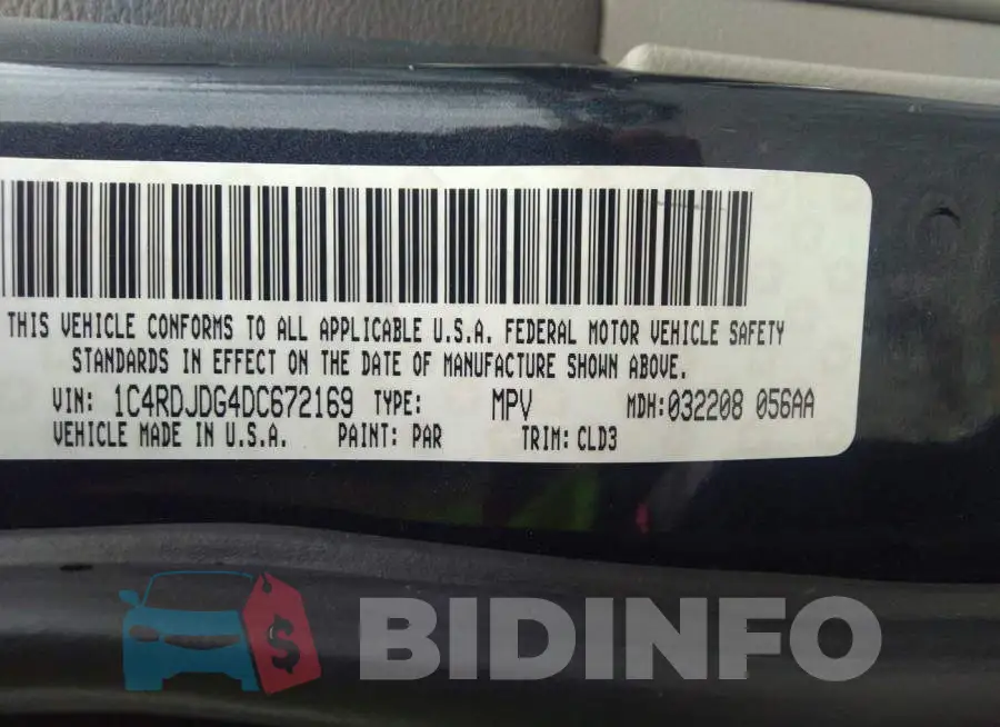 1C4RDJDG4DC672169 Photo# 9