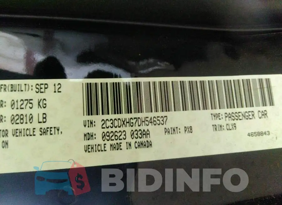 2C3CDXHG7DH546537 Photo# 9