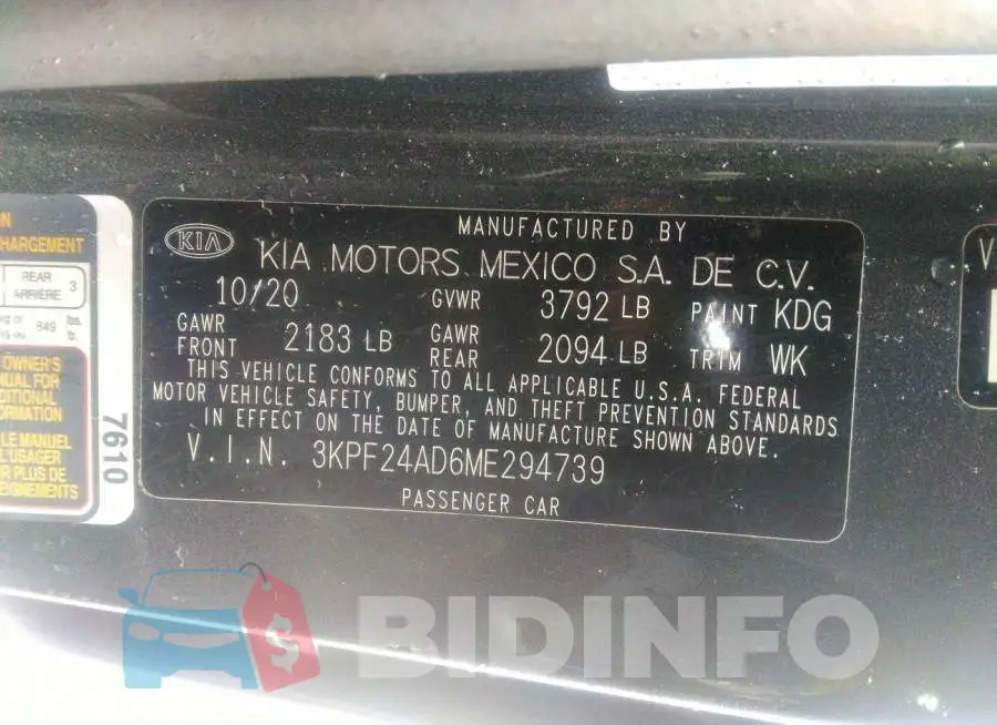 3KPF24AD6ME294739 Photo# 9