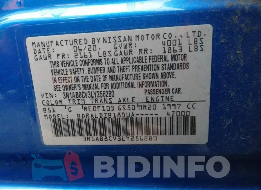 3N1AB8CV3LY256280 Photo# 9