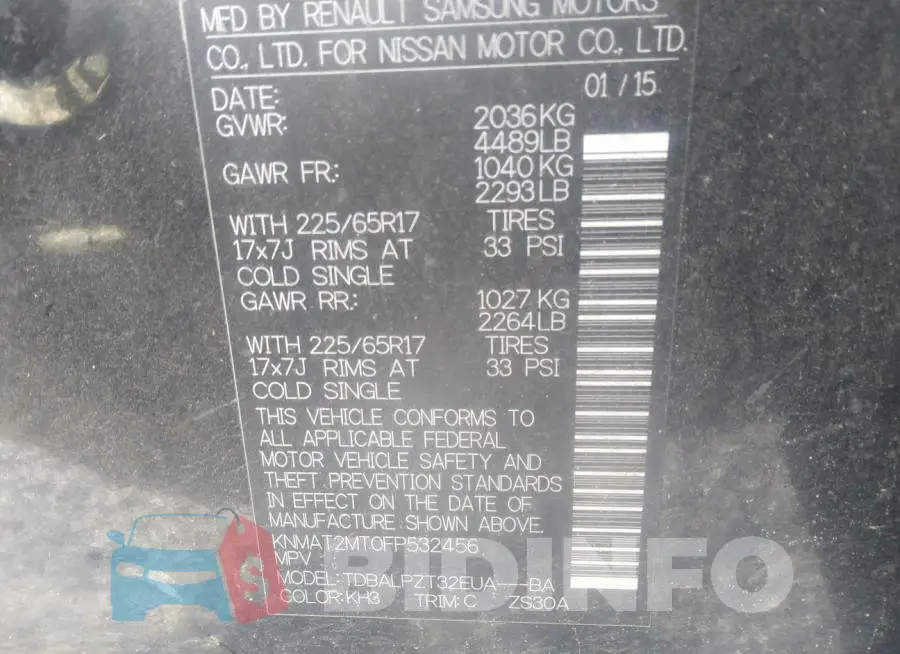 KNMAT2MT0FP532456 Photo# 9