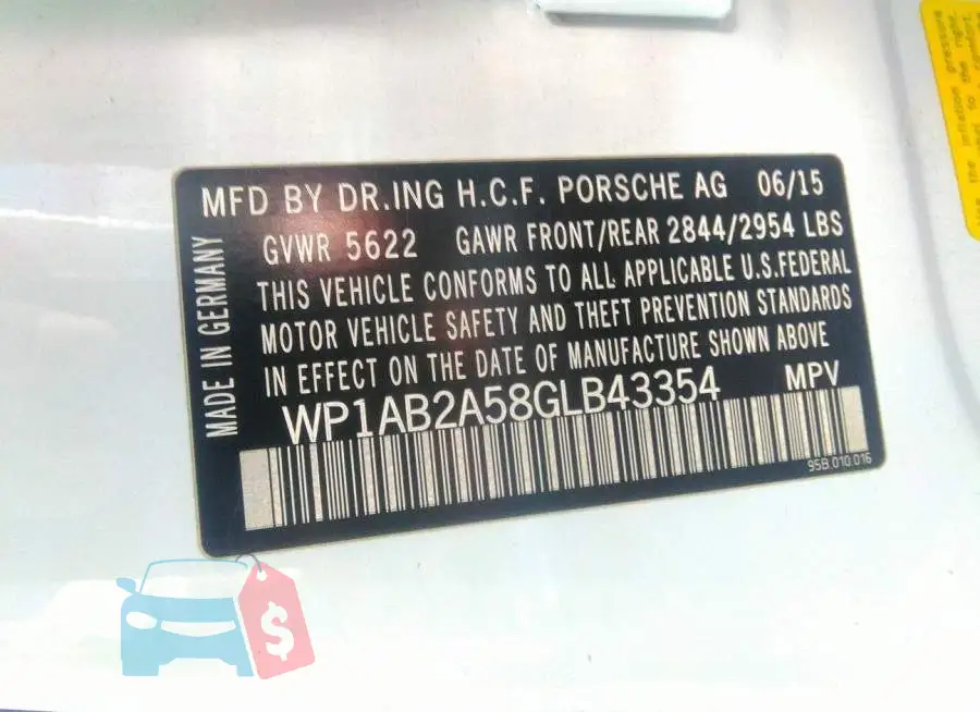 WP1AB2A58GLB43354 Photo# 9