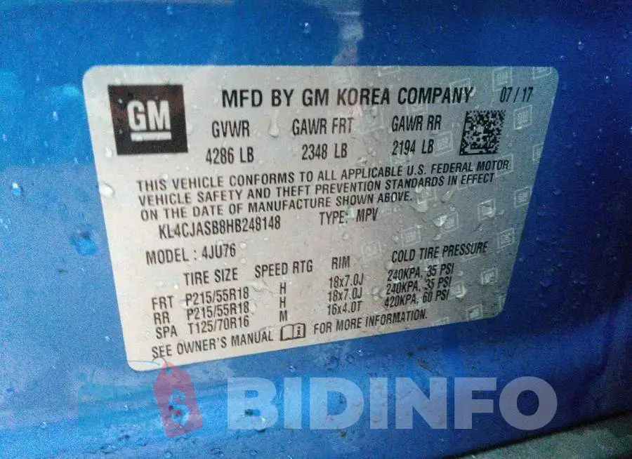 KL4CJASB8HB248148 Photo# 9
