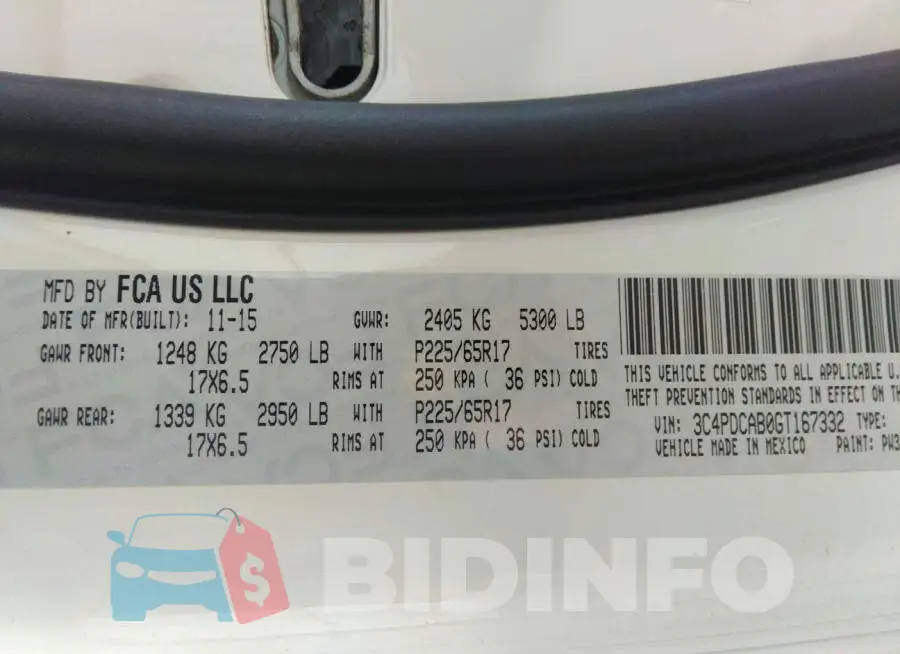 3C4PDCAB0GT167332 Photo# 9