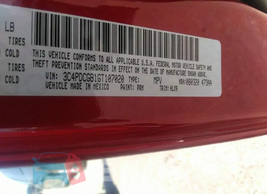 3C4PDCGB1GT107020 Photo# 9