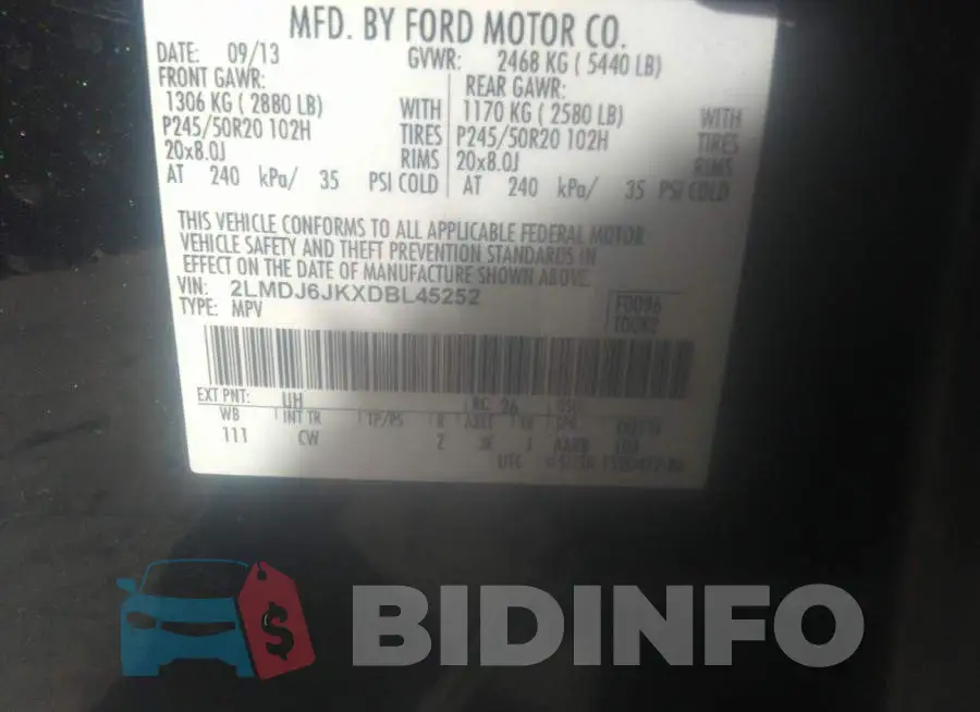 2LMDJ6JKXDBL45252 Photo# 9