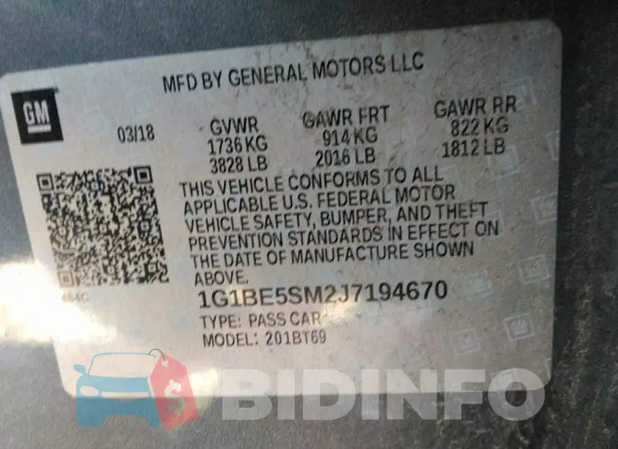 1G1BE5SM2J7194670 Photo# 9