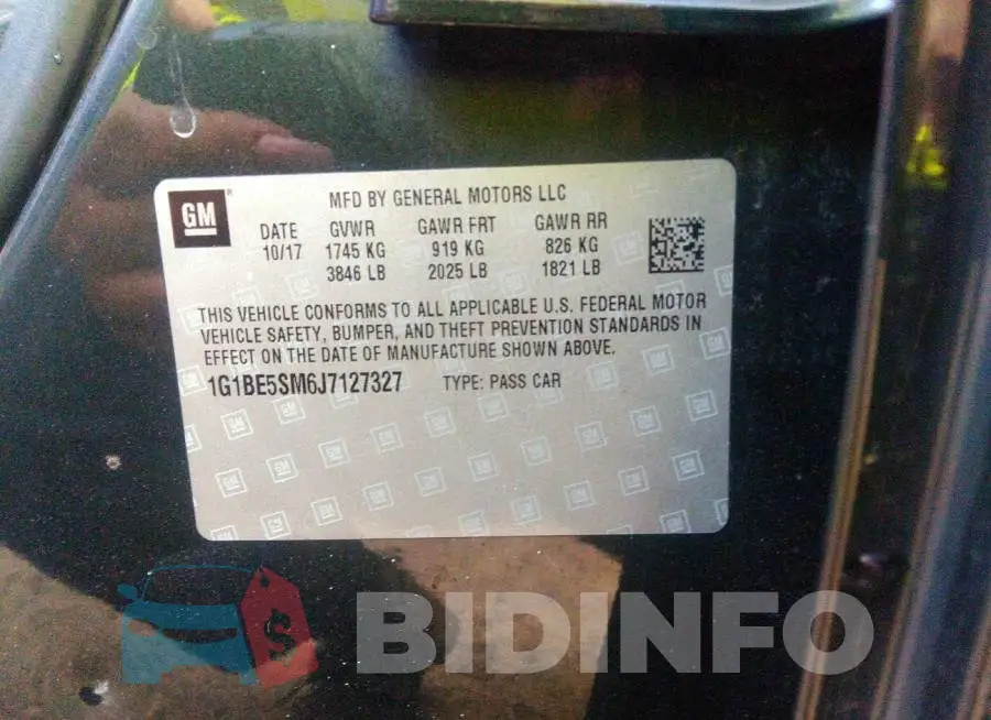 1G1BE5SM6J7127327 Photo# 9
