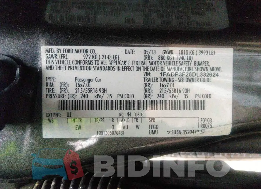 1FADP3F26DL332624 Photo# 9