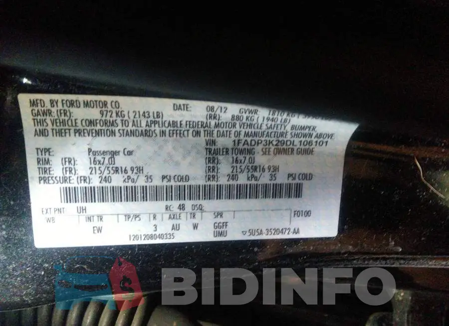 1FADP3K29DL106101 Photo# 9
