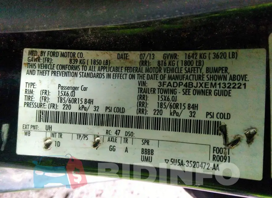 3FADP4BJXEM132221 Photo# 9