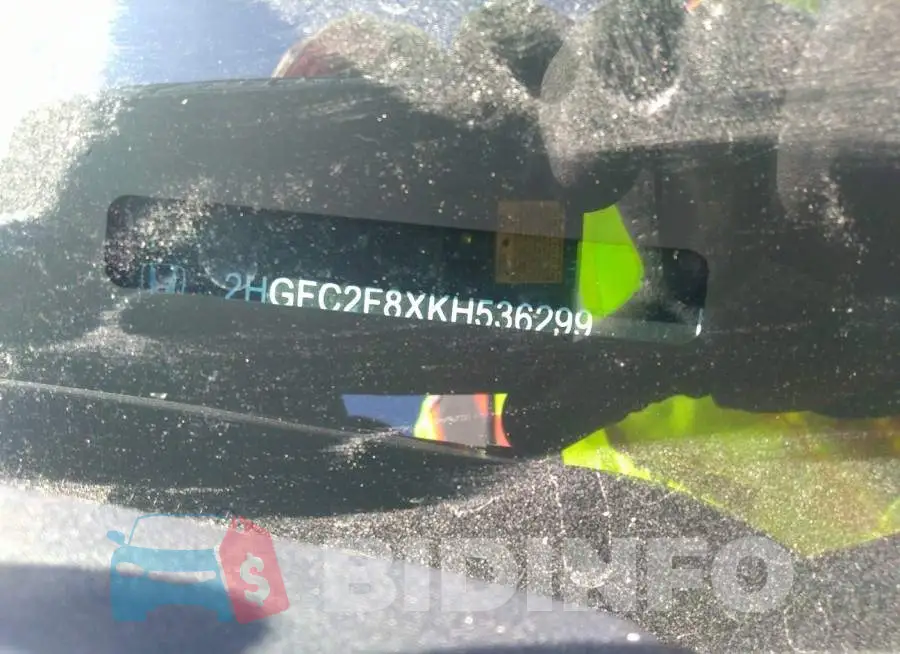 2HGFC2F8XKH536299 Photo# 9