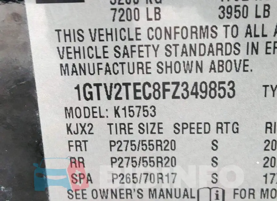 1GTV2TEC8FZ349853 Photo# 9