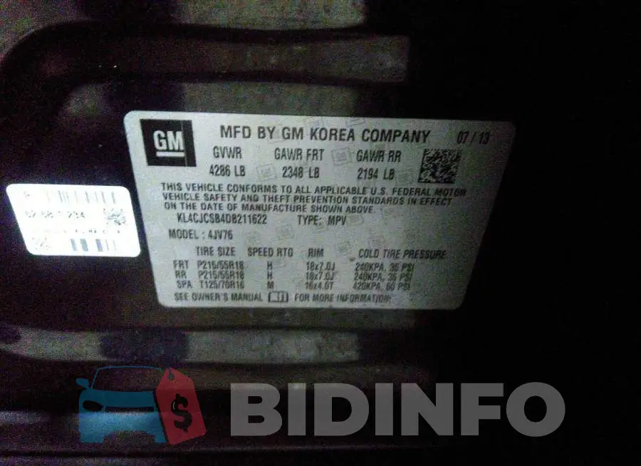 KL4CJCSB4DB211622 Photo# 9