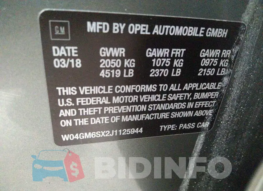 W04GM6SX2J1125944 Photo# 9