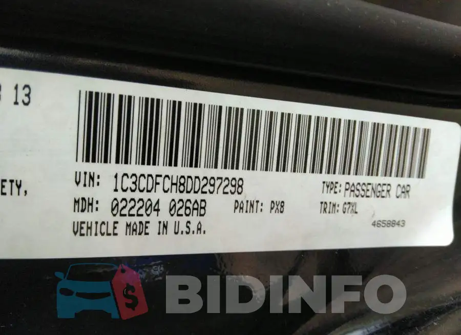 1C3CDFCH8DD297298 Photo# 9