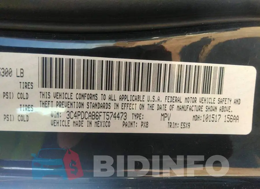 3C4PDCAB6FT574473 Photo# 9
