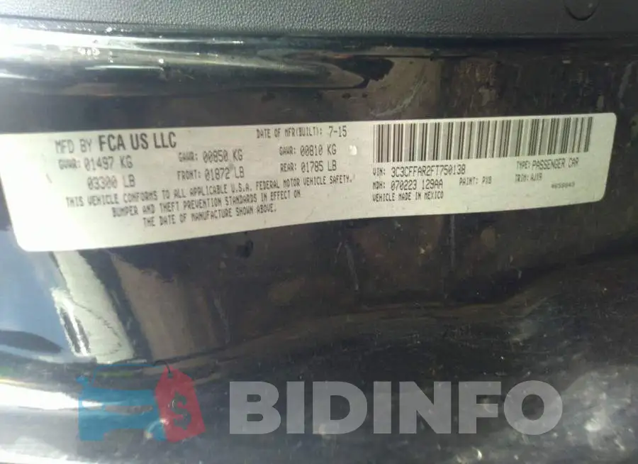 3C3CFFAR2FT750138 Photo# 9