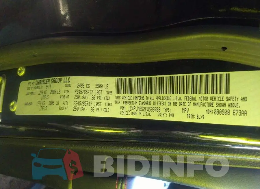 1C4PJMBS2FW509708 Photo# 9
