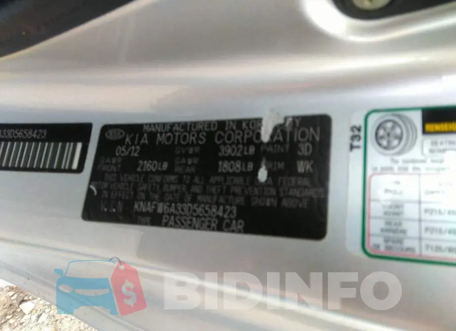 KNAFW6A33D5658423 Photo# 9