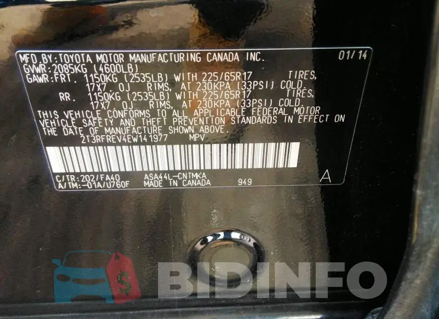 2T3RFREV4EW141977 Photo# 9