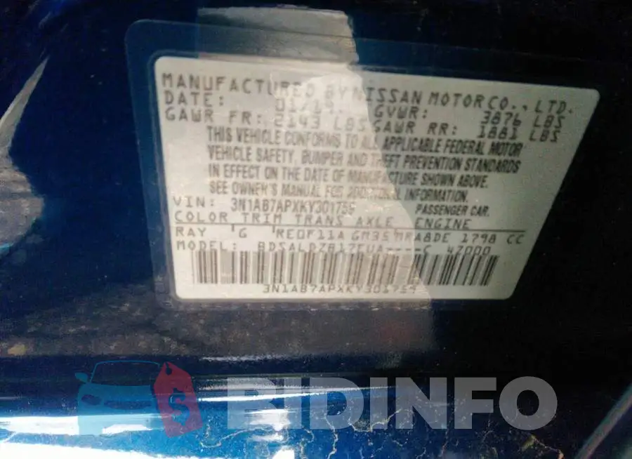 3N1AB7APXKY301759 Photo# 9