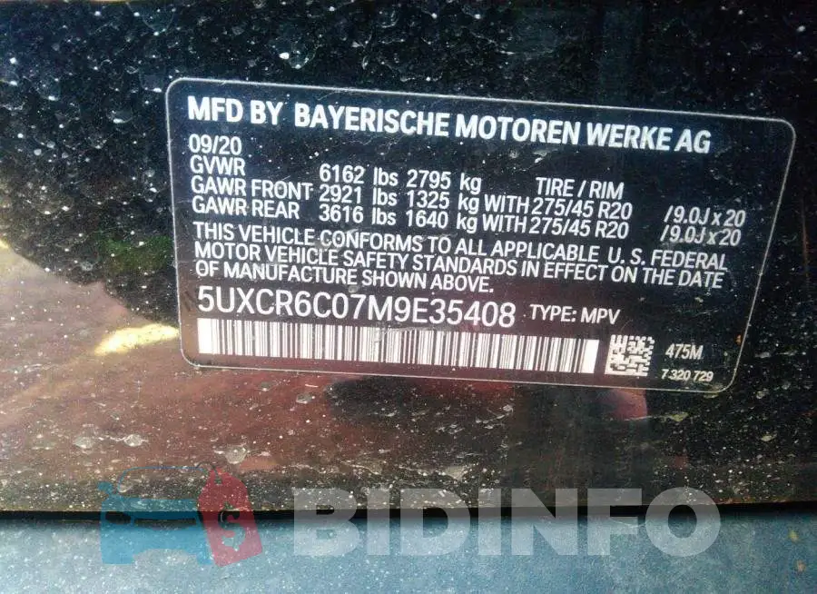 5UXCR6C07M9E35408 Photo# 9