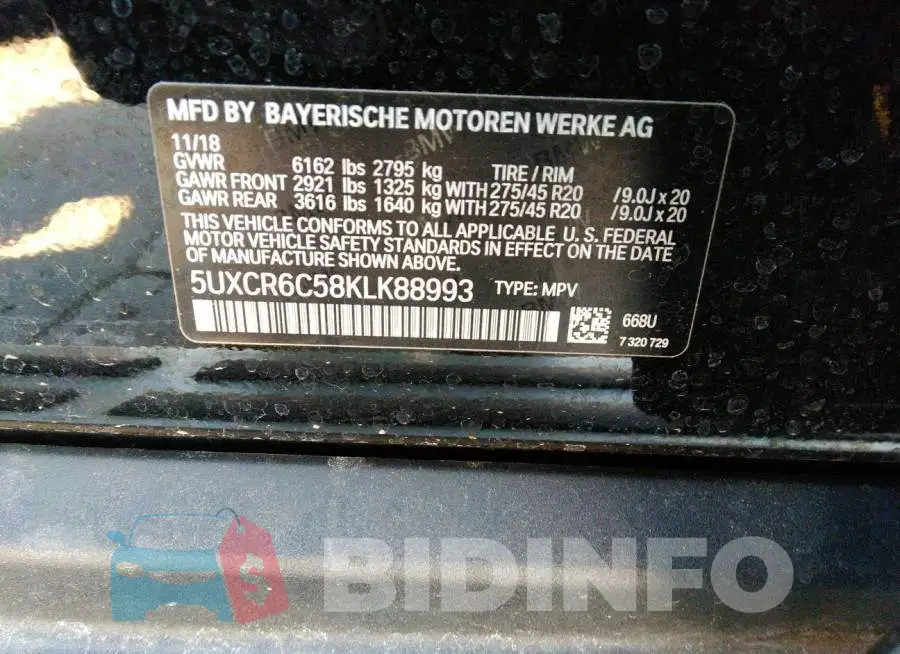 5UXCR6C58KLK88993 Photo# 9