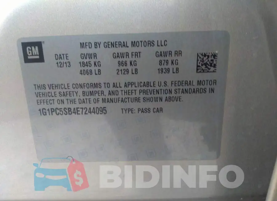 1G1PC5SB4E7244095 Photo# 9