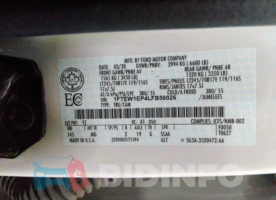1FTEW1EP4LFB56026 Photo# 9