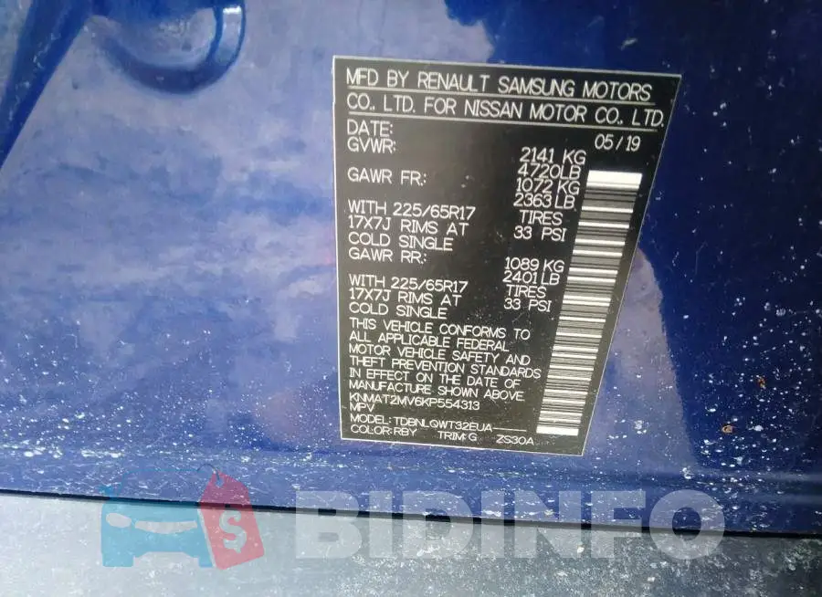 KNMAT2MV6KP554313 Photo# 9