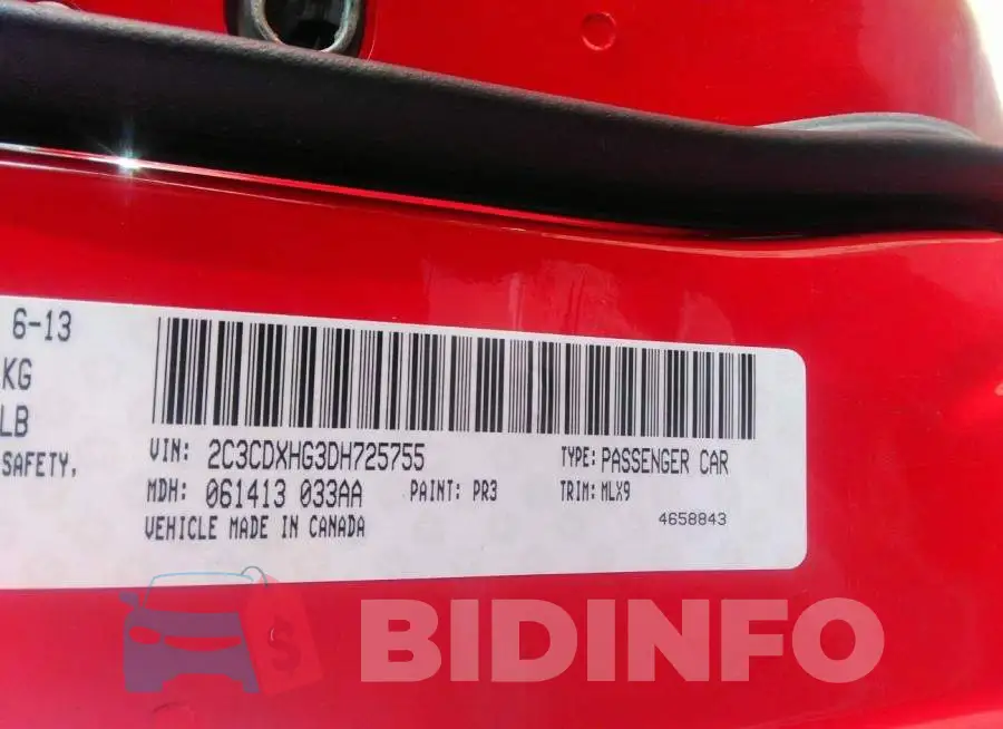 2C3CDXHG3DH725755 Photo# 9