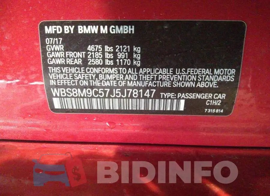 WBS8M9C57J5J78147 Photo# 9