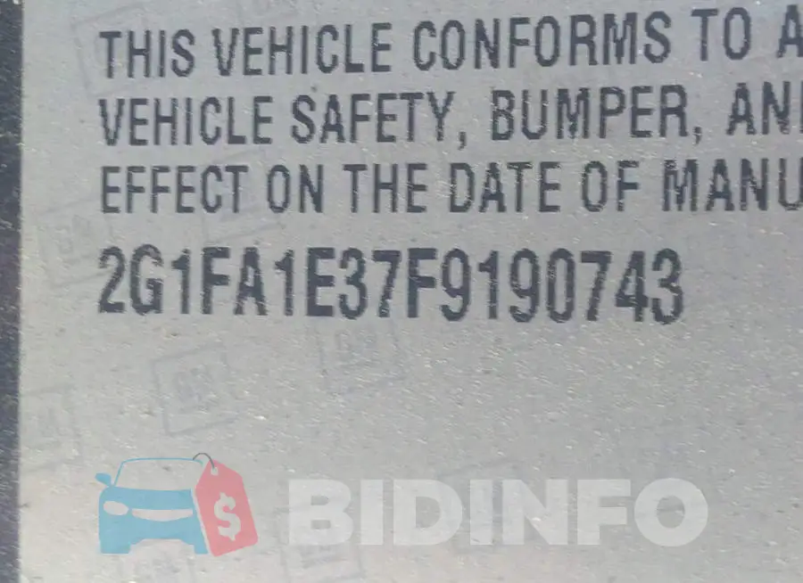 2G1FA1E37F9190743 Photo# 9